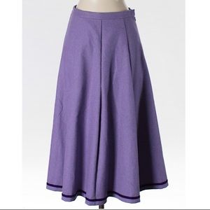 Charles Nolan Purple Wool Skirt Size 4